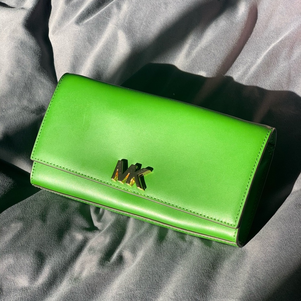 Michael Kors Green Crossbody Purse / Clutch